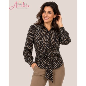 Lady Day Blouse Sterre dots Zwart Lady Day Blouse Sterre dots Zwart